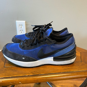 Nike Waffle‎ One Classic Racer Blue Retro Mesh Suede Sneakers Size 3.5 Youth